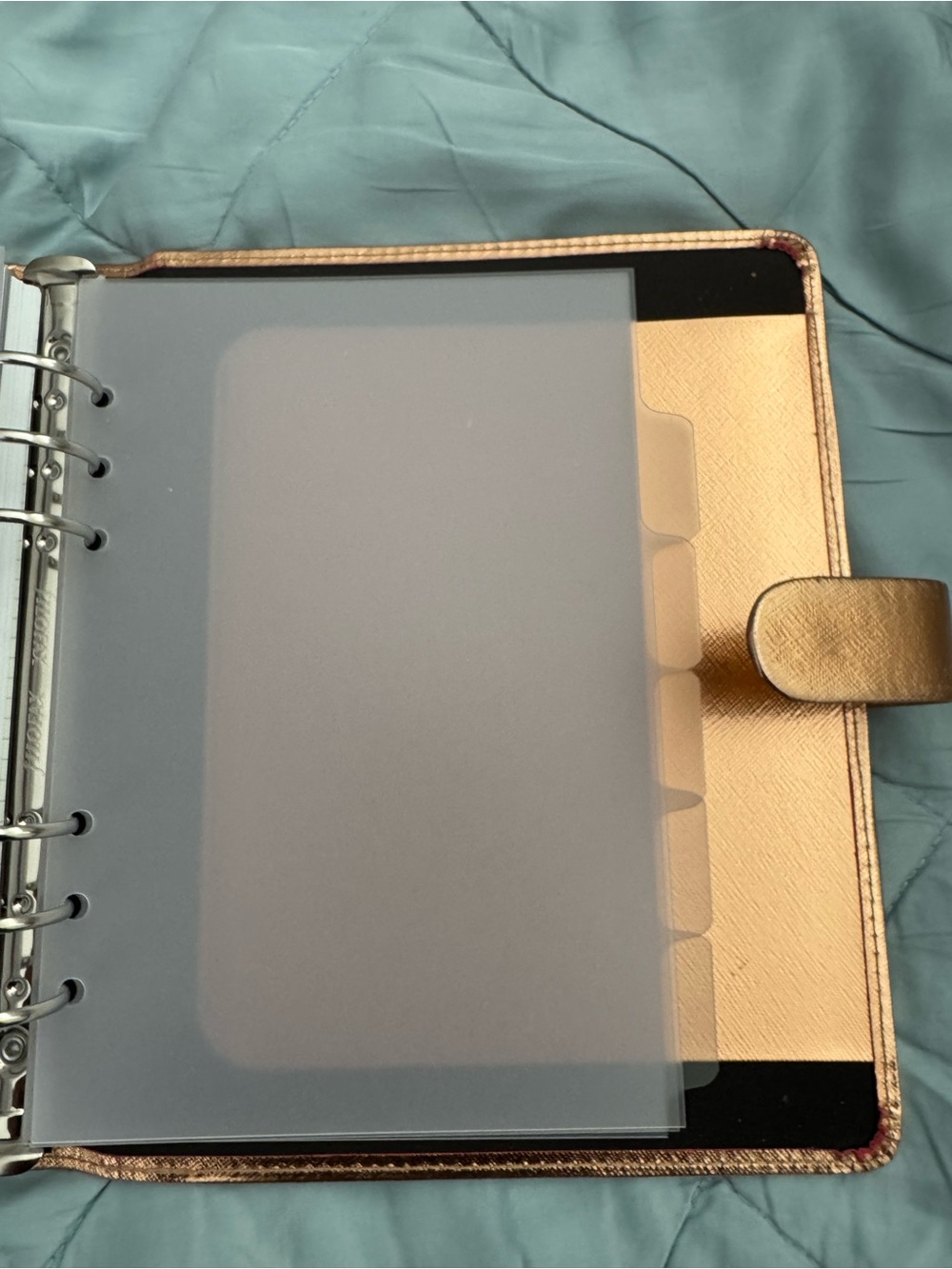 filoFAX Rose Gold Personal Planner Binder with Weekly & Budget Inserts - Picture 3 of 7